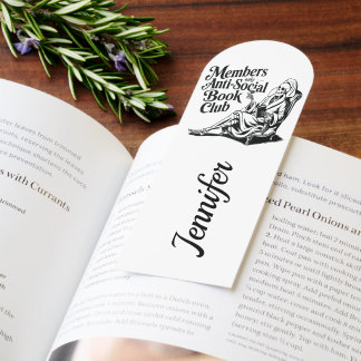 Personalized Anti-social Book Club Members Only   Bookmarks