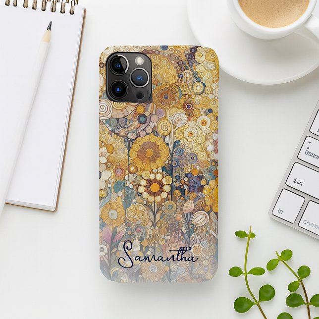 Personalized Antique Art Nouveau Style Floral Case-Mate iPhone Case (Creator Uploaded)