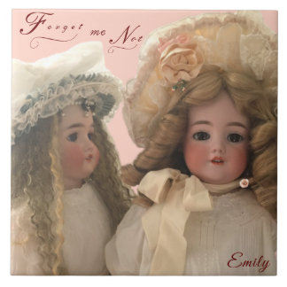 Personalized Antique Dolls Ceramic Tile
