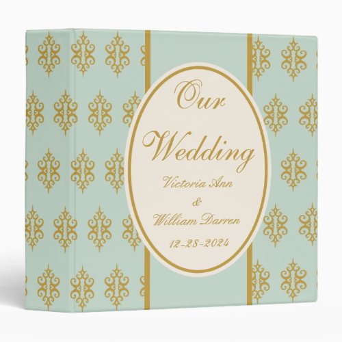 Personalized Antique Lace Wedding Scrapbook 3 Ring Binder