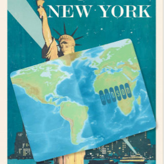 Personalized Antique Map Passport Holder