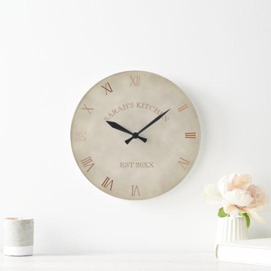 Personalized Antique Rustic Kitchen Country Clock