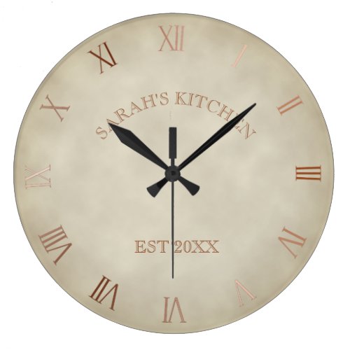 Personalized Antique Rustic Kitchen Country Clock