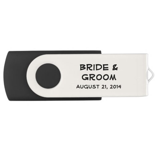 Personalized Antique White Wedding Flash Drive Zazzle