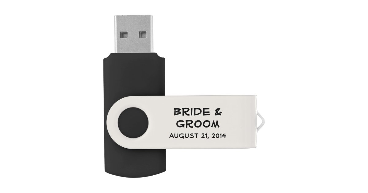 Personalized Antique White Wedding Flash Drive Zazzle