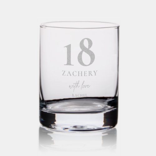 Personalized Any Age Keepsake Gift Rocks Glass