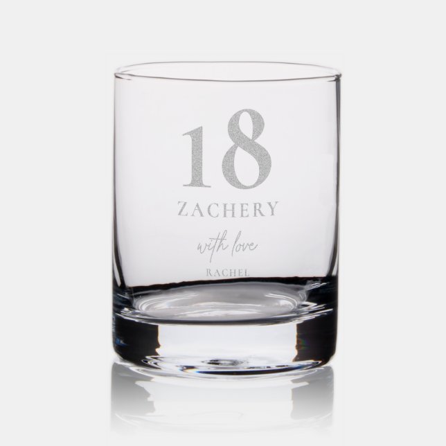 Personalized Any Age Keepsake Gift Rocks Glass (Glassware)