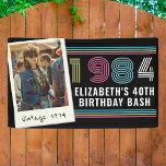 Personalized Any Age Vintage Custom Photo Birthday Banner<br><div class="desc">Transport your birthday celebration back in time with our Personalized Any Age Vintage Custom Photo Birthday Banner! Whether you're celebrating any age from 1 to 100, our banner is the perfect addition to your outdoor birthday party. With its customizable design and vintage vibe, it's sure to make your celebration memorable....</div>