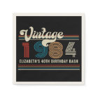 Personalized Any Age Vintage Custom Photo Birthday