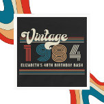 Personalized Any Age Vintage Custom Photo Birthday Napkins<br><div class="desc">Add a touch of classic nostalgia to your birthday celebration with our Personalized Any Age Vintage Custom Photo Birthday Napkins! Perfect for milestone birthdays like 70th, 80th, or 90th, or any age celebration from 21st to 60th, these napkins capture the timeless charm of yesteryears. Crafted with a vintage retro design,...</div>