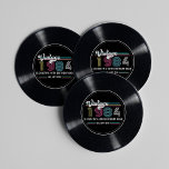 Personalized Any Age Vintage Custom Photo Birthday Round Paper Coaster<br><div class="desc">Transport your guests back in time to the golden era of vinyl with our Personalized With Name Any Age Vintage Birthday Round Paper Coasters, designed to look like classic records! Whether you're hosting a retro-themed party, celebrating a milestone like 70th, 80th, or 90th birthdays, or marking a special age like...</div>