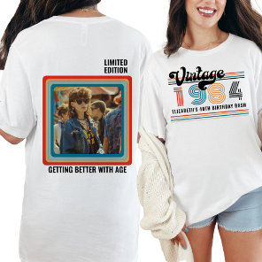 Personalized Any Age Vintage Custom Photo Birthday T-Shirt