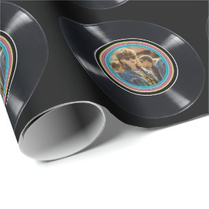 Personalized Any Age Vintage Custom Photo Birthday Wrapping Paper