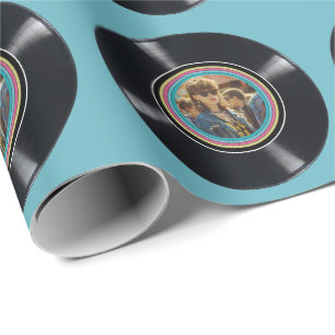 Personalized Any Age Vintage Custom Photo Birthday Wrapping Paper