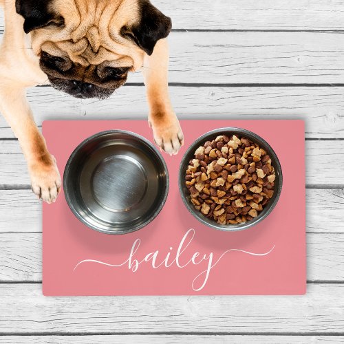 Personalized Any Color Simple Script Name Dog Placemat