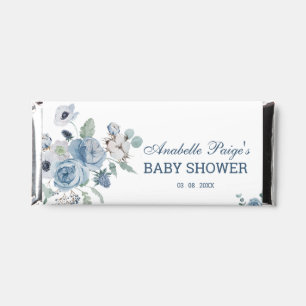 Personalized Any Event Blue Floral Hershey Bar Favors