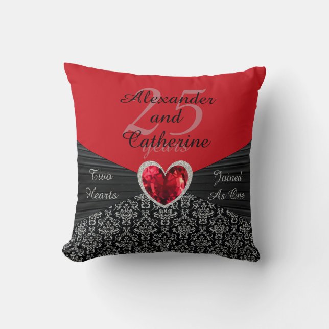 Personalized Any Number Anniversary Pillow (Front)