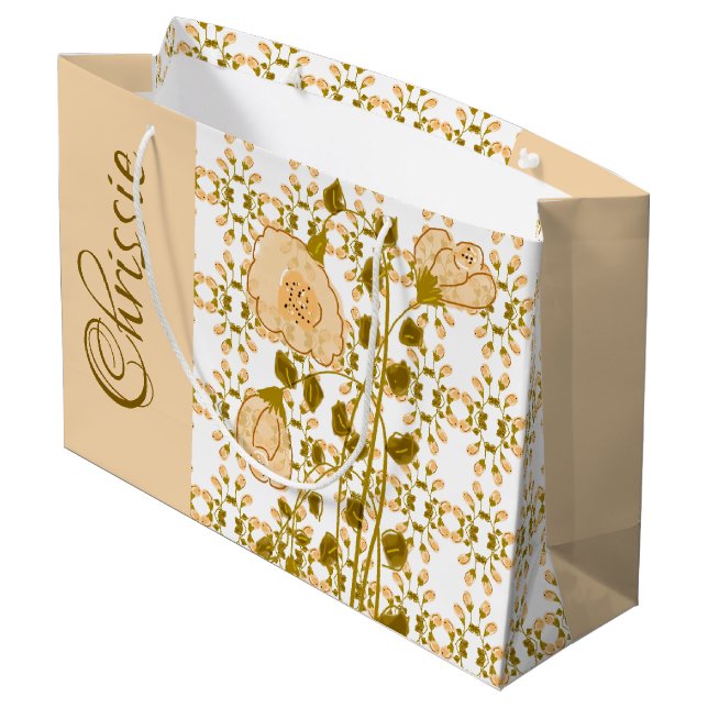 Personalized Any Occasion Large Paper Gift Bag (Back Angled)