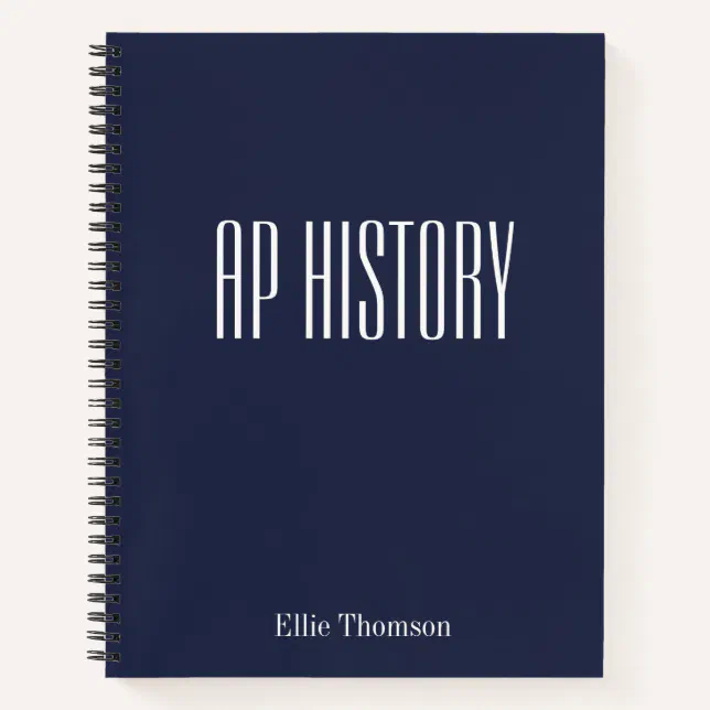 Personalized AP History Lined Paper Simple Design Notebook Zazzle