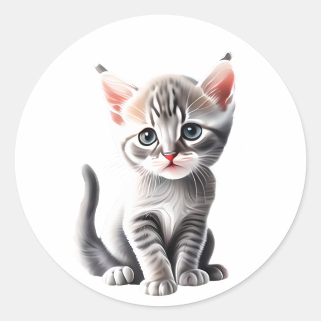 Personalized Aphrodite - Cyprus Cat Kitten Classic Round Sticker (Front)