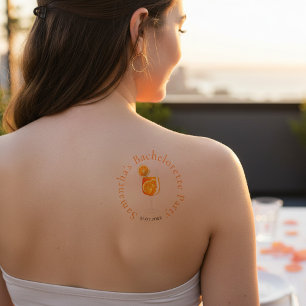 Personalized Apperol Bachelorette Party Temporary Tattoos