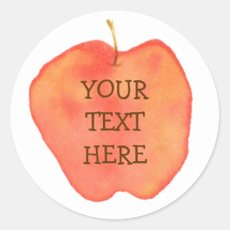 Personalized Apple Classic Round Sticker