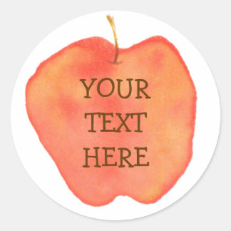 Personalized Apple Classic Round Sticker