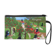 Personalized Apple Farm Labradors Wristlet Purse (Front)