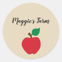 Personalized Apple Farm Party Stickers