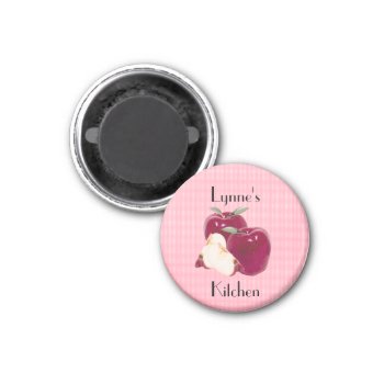 Personalized Apple Magnet by Lynnes_creations at Zazzle