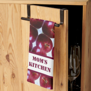 Personalized Apple Pattern Kitchen Towel