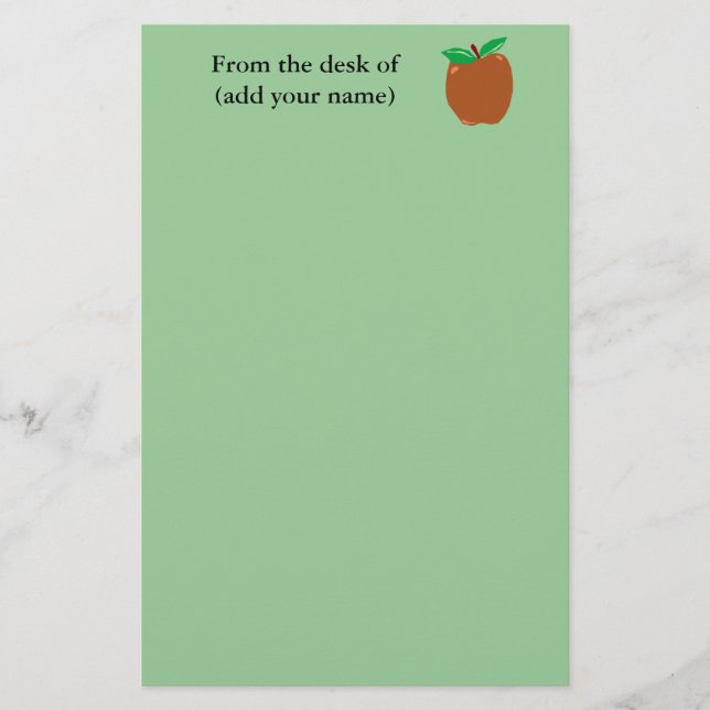 Personalized Apple Stationary Stationery (Front)