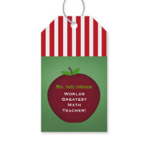 Personalized Apple Teacher Gift Tags