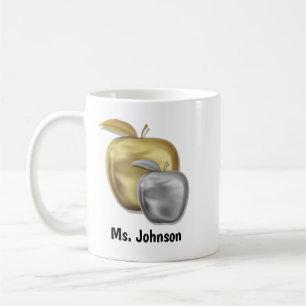 Personalized Apple Teacher Name Thank You Coffee Mug