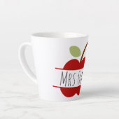 Personalized apple teacher's mug (Left Angle)