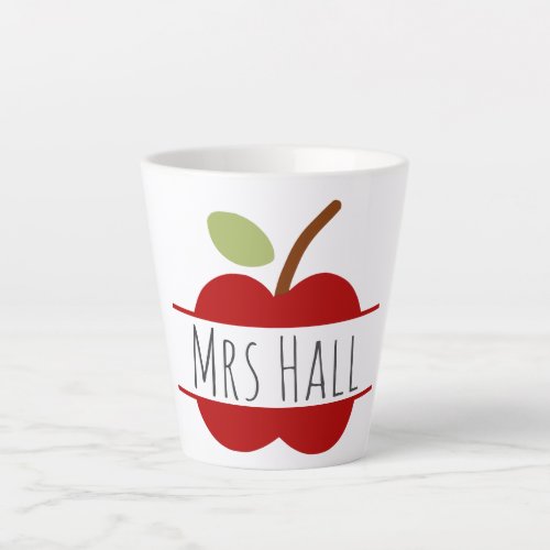 Personalized apple teachers mug