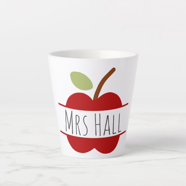 Personalized apple teacher's mug (Front)