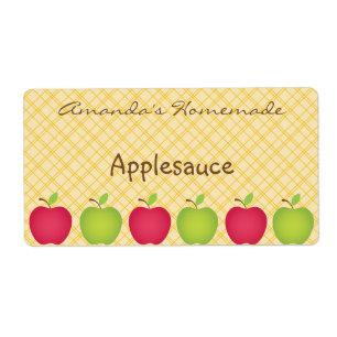 Personalized Apple Themed Canning Label