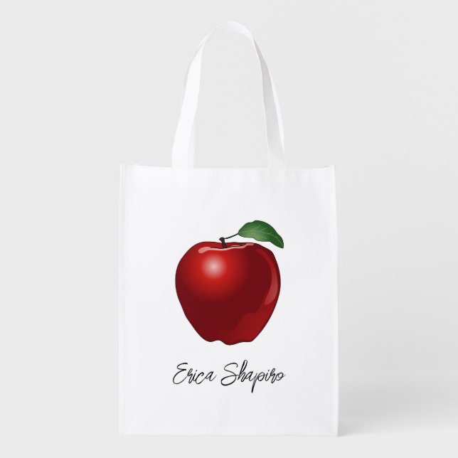 Personalized Apple Tote Bag (Front)
