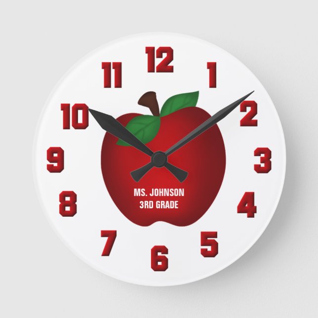 Personalized Apple Wall Clock (Front)