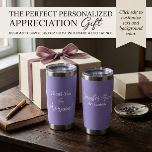 Personalized appreciation gift insulated tumbler
