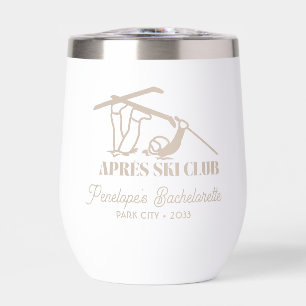 Personalized Apres Ski Club Bachelorette Party Thermal Wine Tumbler