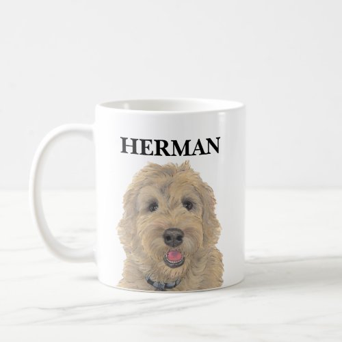 Personalized Apricot Golden Doodle Coffee Mug