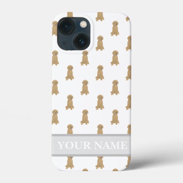Personalized Apricot Red Golden Doodle Case-Mate iPhone Case (Back)