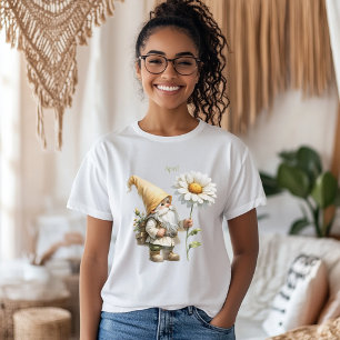 Personalized April Birth Month Garden Gnome Tri-Blend Shirt