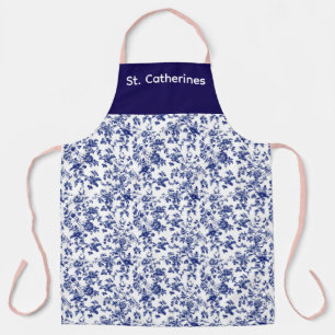 Personalized Apron blue toile design