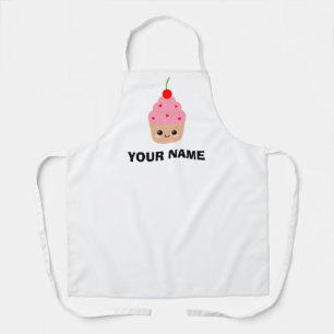 Personalized Apron, Cupcake Graphic Apron, Name Apron