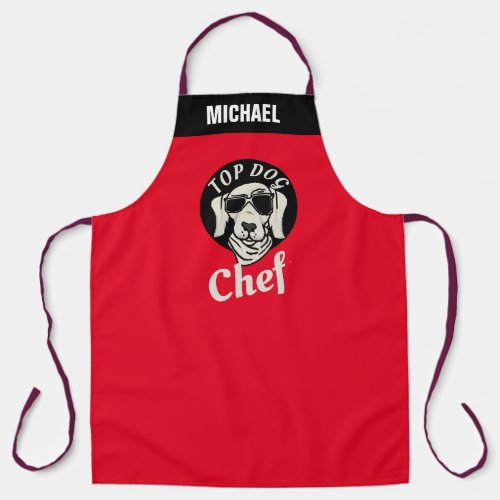 Personalized Apron Funny Kitchen BBQ Top Dog Chef Apron