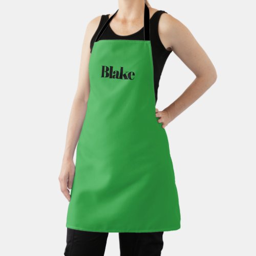 Personalized Apron Modern Green with Name