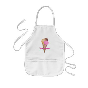 PERSONALIZED APRON with YUMMY ICE-CREAM CONE!